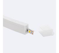 Perfil Neón SFLEX 12x20 Superficie/Empotrable Curva Lateral para Tira LED