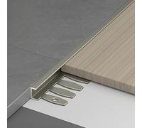 Perfil Transición Suelo Para Baldosas De Pared Y Suelo - Barras De Aluminio En Forma De C Para Bordes De Suelo, Tira Divisoria Plana Para Unión De Huecos En Suelos(Dark green,10.0mm)