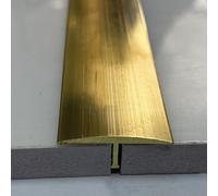 Perfil Transición Tira de Transición de Latón Macizo para Suelos Irregulares, Barra de Umbral de Puerta de Madera a Teja, Tira Divisoria de Piso Dorado, Borde de Piso Laminado (Size : 25mm (1") Width