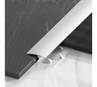 perfil transición Tira de Transición de Piso De Alfombra Antideslizante de Aleación de Aluminio, Cubierta de Umbral de Alfombra a Baldosa de Interior, Pinza de Borde de Alfombra con Moldura en Z(Silve