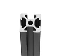 Perfiles de aluminio, 1 riel lineal anodizado estándar europeo NEGRO 2020 de 100 mm a 800 longitud(450mm long)