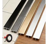 Perfiles De Aluminio En Forma De T, Tira De Transición De Suelo Adhesivo, 270cm Perfil Transición Suelo Para Umbral De Puerta Y Baldosas Adhesivas(Gold,3pcs*90 * 4cm)