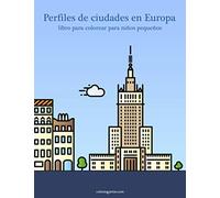 Perfiles de ciudades en Europa libro para colorear para niños pequeños