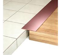 Perfiles de transición de perfil en T de aluminio, fácil de cortar a medida, perfil en T plano, ideal para transiciones de madera dura a azulejos de granito, invisible cuando la puerta está cerrada