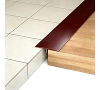 Perfiles de transición de perfil en T de aluminio, fácil de cortar a medida, perfil en T plano, ideal para transiciones de madera dura a baldosas de granito, invisible cuando la puerta está cerrada
