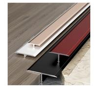 Perfiles de transición para suelos en forma de T, Moldura en T de aluminio for transición de piso, varios tamaños, multicolor(Black,2CM*90CM)