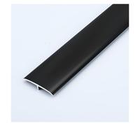 Perfiles de transición para suelos en forma de T, Moldura en T for puerta, alfombra, suelo, baldosas, tira de transición de aluminio, autoadhesiva, 1,3 pulgadas x 90 cm (3 pies), multicolor(Black)
