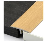 Perfiles de transición para suelos en forma de T, Moldura en T for suelo, tira de transición autoadhesiva, veta de madera, multicolor, 3,8 cm x 90 cm(Wood)