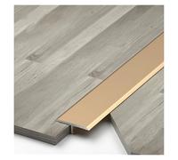 Perfiles de transición para suelos en forma de T, Paquete de 3 molduras en T de aluminio for transición de piso, cubierta de umbral, multicolor, varios tamaños(Gold,2CM*270cm(3 * 90cm))
