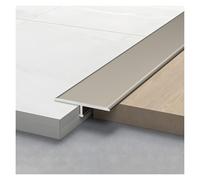 Perfiles de transición para suelos en forma de T, Tira de transición for suelo con moldura en T de aluminio, paquete de 3, recortable, 3-6 cm x 270 cm, multicolor(Champagne,5cm*270cm(90cm*3))