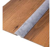 Perfiles divisores planos for umbrales de puertas - Longitud de 1 m a 20 m, protector de borde de PVC de 4 cm de ancho for transiciones de suelo seguras(Gray 2,L3m)