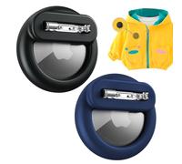 PerfiPro Apple Airtag - Soporte para Airtag para niños, Funda de Silicona con Pines de Seguridad, Funda para rastreador GPS para niños, Ancianos, Ropa Oculta en el Interior, Zapatos, Mochila (Negro y