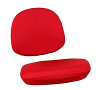 perfk 1 de Funda para Silla de Oficina con Estampado Elástico para Ordenador, Funda para Silla Giratoria de Escritorio Universal Lavable Extraíble, Rojo, Individual