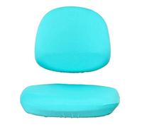 perfk 1 de Funda para Silla de Oficina con Estampado Elástico para Ordenador, Funda para Silla Giratoria de Escritorio Universal Lavable Extraíble, Cian, Individual