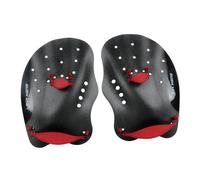 perfk 1 Par de Guantes de Natación Paletas Entrenamiento Profesional con Diseño Antideslizante para Optimizar Propulsión Y Comodidad Fabricado en Polipropil, S Black