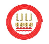 perfk 1 Pieza Hidráulica de Frenos para Bicicleta Montaña Tubo de Aceite Nylon Kit de Inserto Latón Accesorio para Ciclismo Adecuado para Equipo Pr, BH59 Rojo