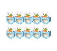 perfk 10 cajas plegables de cartón para, fáciles de hacer, portátiles y versátiles, para fiestas, regalos de papel, cajas para bodas, Azul