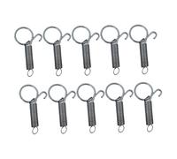 perfk 10 ganchos de resorte para puerta de jaula, cierres de resorte resistentes, accesorios de fijación para casas de hámster, conejo, loro, 2cmx5cm