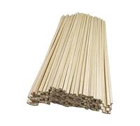 perfk 100 Piezas de Madera Sin Acabado Bastones Cuadrados Listones Artesanales Suaves para Manualidades Modelos de Aviones Decoración del Hogar, 300CM