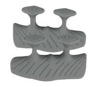 perfk 2 empuñaduras de Levantamiento de Pesas, Almohadillas de Silicona para, Guantes de Entrenamiento sin Dedos para Hombres y Mujeres, protección, Gris