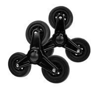 perfk 2 Piezas de Repuesto para Carrito de Compras, Ruedas de Carro, Carrito de Utilidad, Ruedas de Escalera, diámetro de Rueda de 9,5 cm, Ruedas Negras