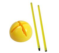 perfk 2 Piezas Poste de de Fútbol Palos de Entrenamiento Bastones Portátiles Base Reciclable Material Resistente Adecuado para Educación Física, 1 Metro