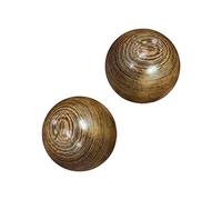 perfk 2 Unids Bolas de de Mano Portátiles Bolas de Baoding Fitness Dexteridad de Dedos de Madera Ejercicio Chino Balones de Mano pa Personas, 5cm Marrón