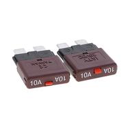 perfk 2pcs Disyuntor de Fusibles Automático con Cuchilla Estándar para Barco Marino Coche - Marron 10A