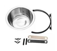 perfk 2X Cuenco Colgante para Mascotas, con Ranura para de Cuenco Fijo, Antiderrames, de Alimentación para Mascotas de Capacidad, 150 Ml