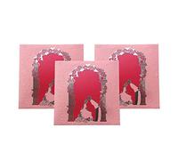 perfk 3 piezas de tarjetas de invitación de boda elegantes para decoración de aniversario de compromiso de boda