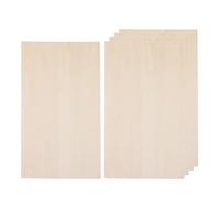 perfk 5 Piezas Hojas Madera Placas Finas Materiales Construcción DIY Tablero Artesanal Unfinished Manual Adecuado para Elaboración Modelos Arquitectura, 300mmx100mmx1mm