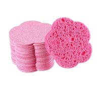perfk 50 esponjas faciales comprimidas. Esponja limpiadora facial. Práctico artículo de viaje para el cuidado de piel de mujeres y niñas. Elimina, Forma de La Flor de Ciruela