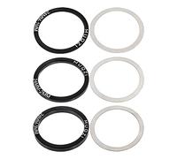 perfk 6 Piezas Arandela Eje Inferior Bicicleta Junta Plato Material Aleación Aluminio Adecuado para Bicicleta Montaña Carretera Ciclismo Diario, 24MM