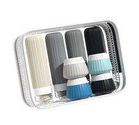 perfk 8 piezas botellas de viaje para artículos de tocador, recipientes de exposición, accesorios líquidos recargables con bolsa de transporte para el