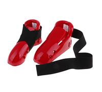 perfk Adulto Taekwondo Protector de Pie Karate Sparring Pie Engranaje Sparring Zapatos, Rojo, XL
