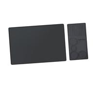 perfk Alfombrilla de Silicona para cafetera Espresso, Antideslizante, con Almohadilla para manipular el café expreso, para Mueble Distribuidor, Bar o, Negro