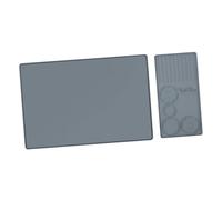 perfk Alfombrilla de Silicona para cafetera Espresso, Antideslizante, con Almohadilla para manipular el café expreso, para Mueble Distribuidor, Bar o, Gris