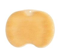 perfk Alfombrilla de silicona para fregar pies en ducha, almohadilla de baño con ventosas antideslizantes, limpiador de pies, herramienta de limpieza de, Amarillo