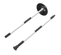 perfk Asta de Bandera de Golf de Dos Secciones de 91,5 cm, Accesorios para práctica de Bandera, Resistente, Blanca y Negra, Profesional, Compatible con