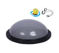 perfk Balance Ball Semicircular de PVC Y PP con Diseño Grueso Y Seguro Equipo de Entrenamiento de Pilates Soporte para Ejercicios Funcionales Adecuad, Gris