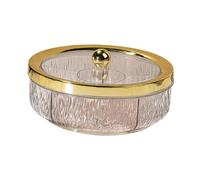 perfk Bandeja para Servir Comida, giratoria, compacta, a Prueba de Polvo, Transparente, para Aperitivos, Secos, para el Comedor, año, Balón de Oro