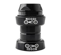 perfk Bike Threaded Headset con de Rodamientos Sellados Cuenco Y Conector de Potencia en Aluminio CNC Adecuado para Bicicletas Plegables Fixe, Negro