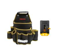 perfk Bolsa de cintura de la herramienta electricista Bolsa de herramientas eléctricas portátiles portátiles de caja pesada Bolsa de cinturón de la bolsa, 19cm