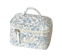 perfk Bolsa de cosméticos con diseño floral, bolsa de maquillaje acolchada para viajes, regalo, bonita bolsa de maquillaje estética, bolsa organizadora de