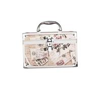 perfk Bolsa de maquillaje portátil con espejo, estuche de maquillaje para tocador, herramienta de belleza, accesorios para mujer, sobre S