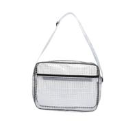 perfk Bolsa de PVC transparente para salas blancas, bolsa de herramientas transparente para senderismo, festivales de música, camping, garaje, Blanco