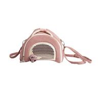 perfk Bolsa de Transporte de Viaje para hámster, Jaula de Transporte saliente para Chinchilla con asa de Transporte y Correa de Viaje, Transpirable para, Rosa