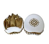 perfk Boxing Training Pads Almohadillas de Resistencia Guantes de Entrenamiento Protección Cómoda Adecuado para Entrenadores Gimnasio Artes Marciales, Dorado, Un Par