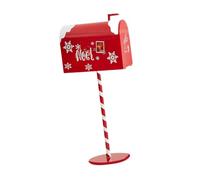 perfk Buzón de Navidad Buzón de entrega de Navidad Lista de deseos de regalos para niños Buzón de hierro para Navidad Buzón de Papá Noel para club