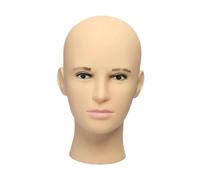 perfk Cabezal de peluca de la cabeza del maniquí de calvo, resistente para el estilo de la peluca, las gafas de casco de sombrero